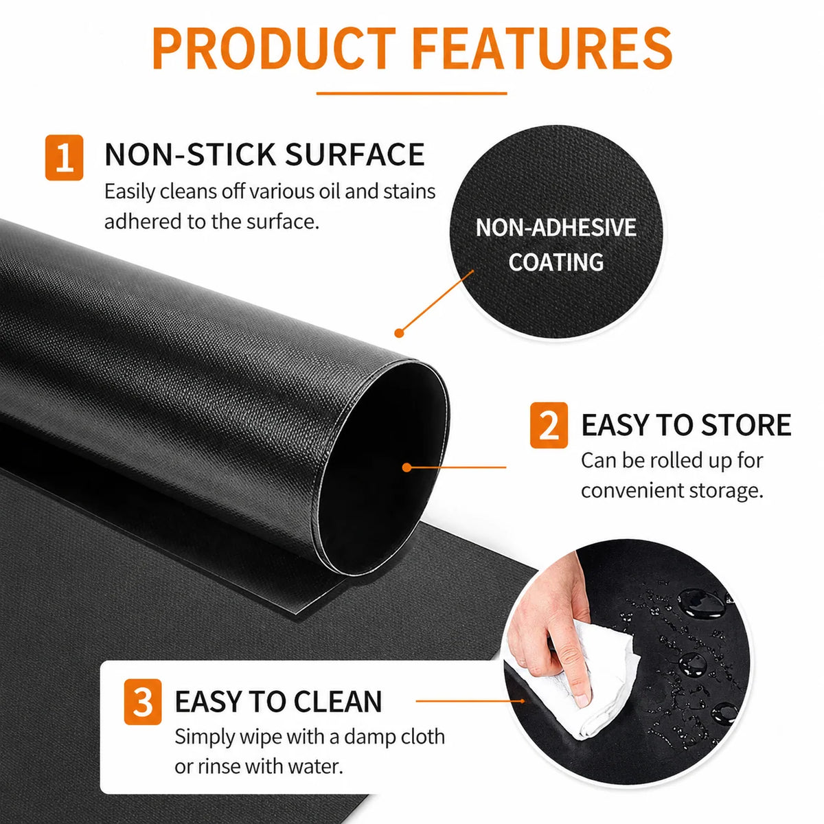 Grill Mat Set Non-Stick Reusable 10 Pack
