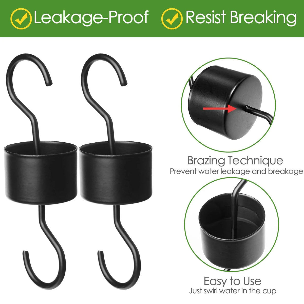 Hummingbird Feeder Ant Moat Metal Rust-Resistant 2-Pack