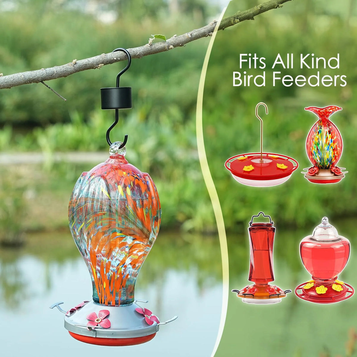 Hummingbird Feeder Ant Moat Metal Rust-Resistant 2-Pack