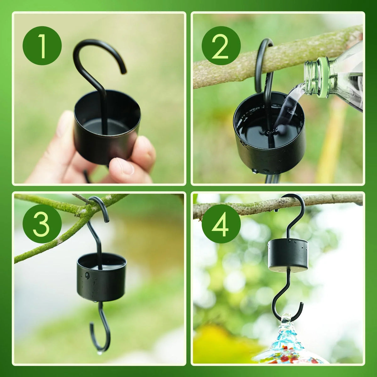 Hummingbird Feeder Ant Moat Metal Rust-Resistant 2-Pack