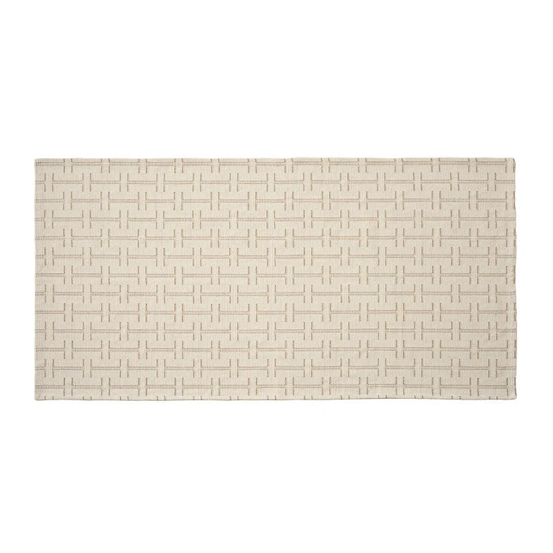 Jacquard-Woven Cotton Kitchen Towel With Striped Trim