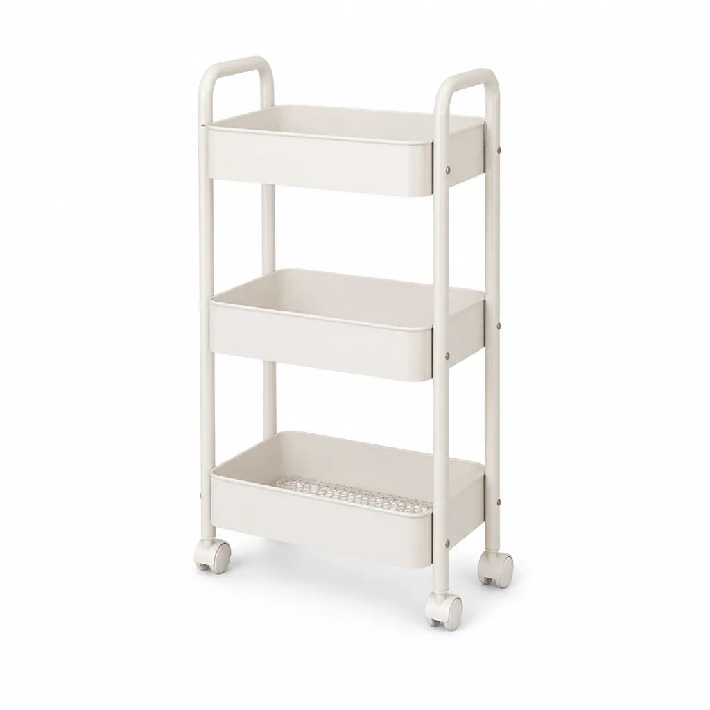Kitchen Rolling Cart Carbon Steel 3-4 Tier Wheels