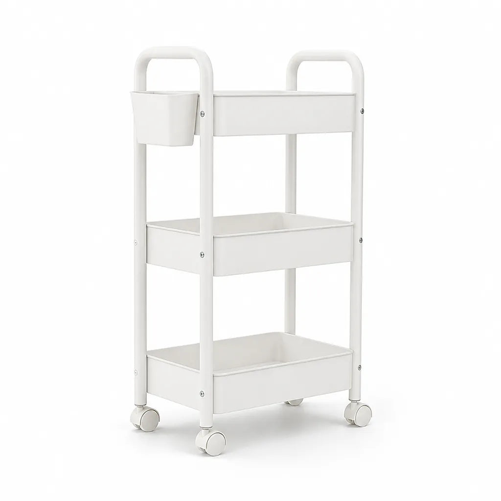 Kitchen Rolling Cart Carbon Steel 3-4 Tier Wheels