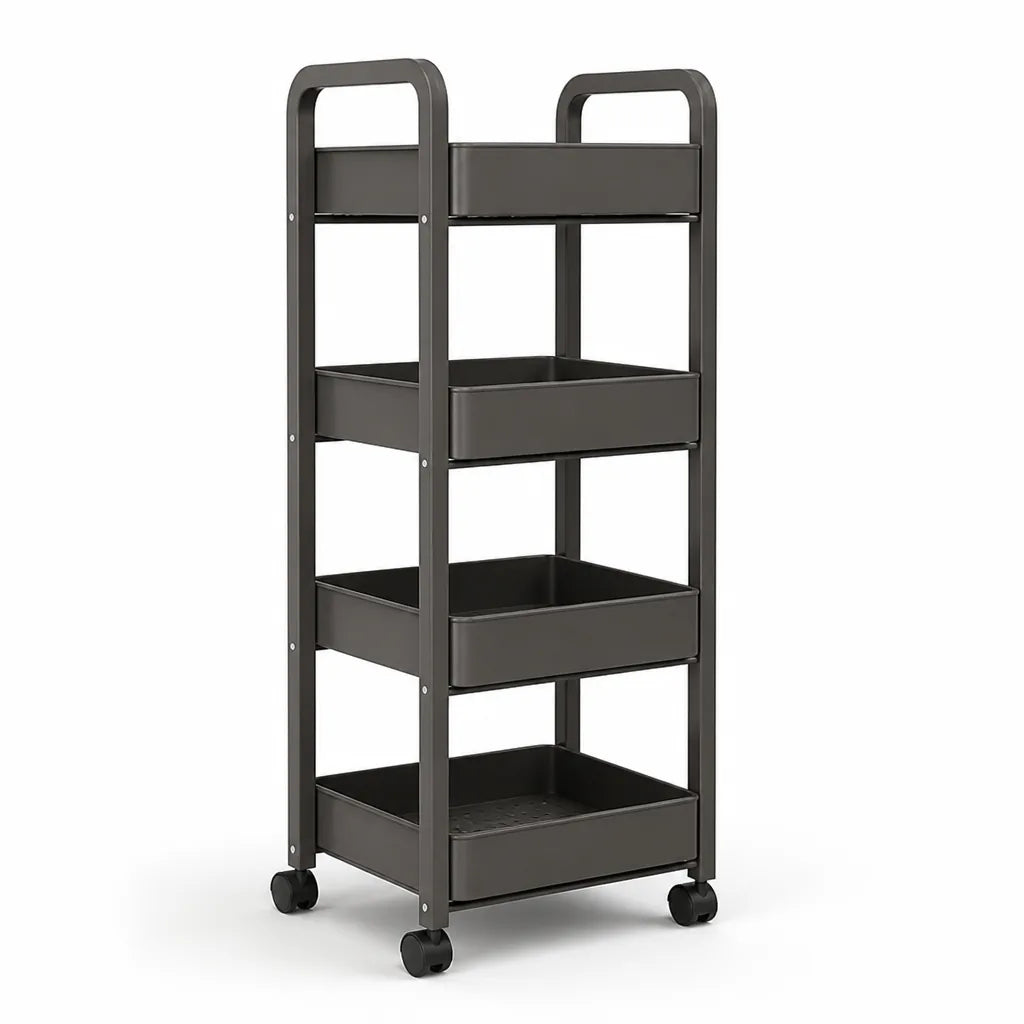 Kitchen Rolling Cart Carbon Steel 3-4 Tier Wheels