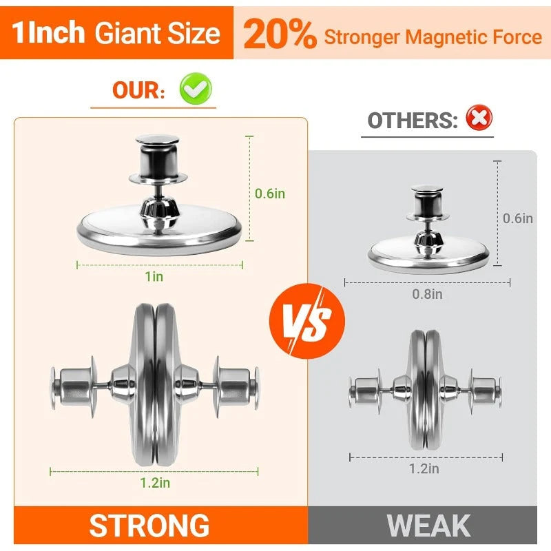 Magnetic Curtain Clips Strong Hold No-Drill Installation