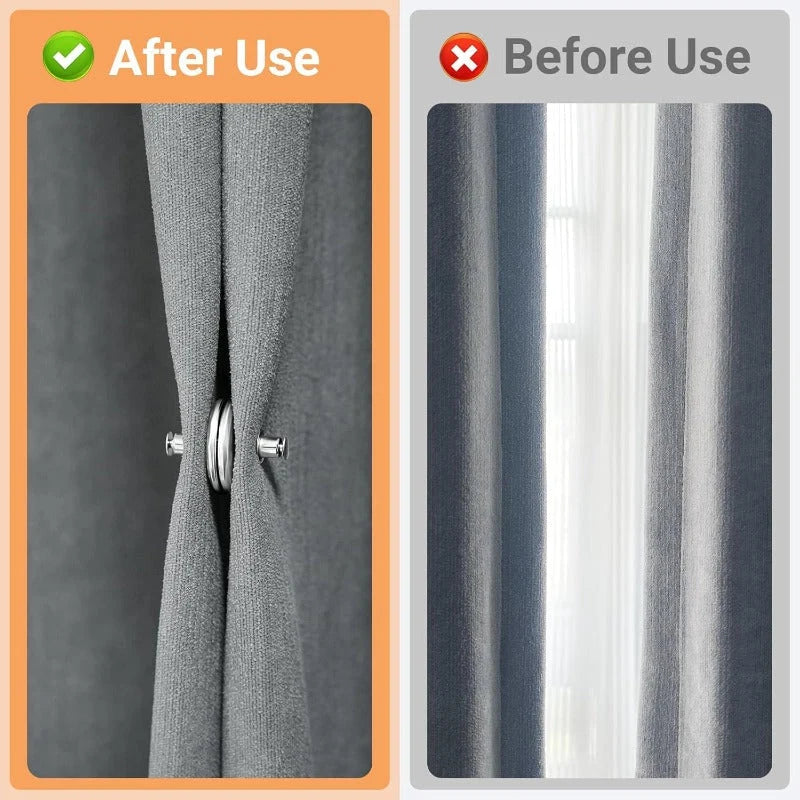 Magnetic Curtain Clips Strong Hold No-Drill Installation