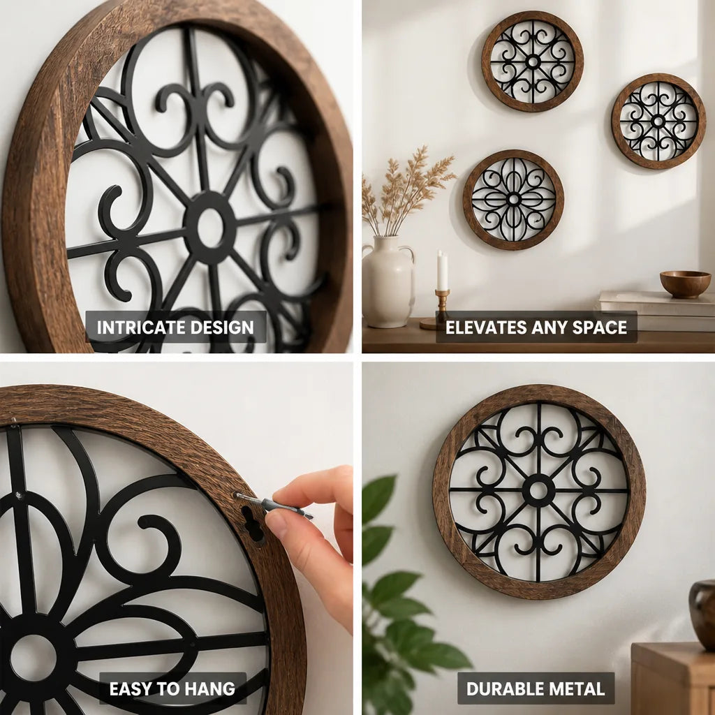 Metal Wall Art Intricate Scrollwork Ready To Hang