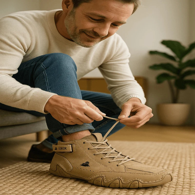 Orthopedic Shoes Waterproof Leather Slip-Resistant Sole