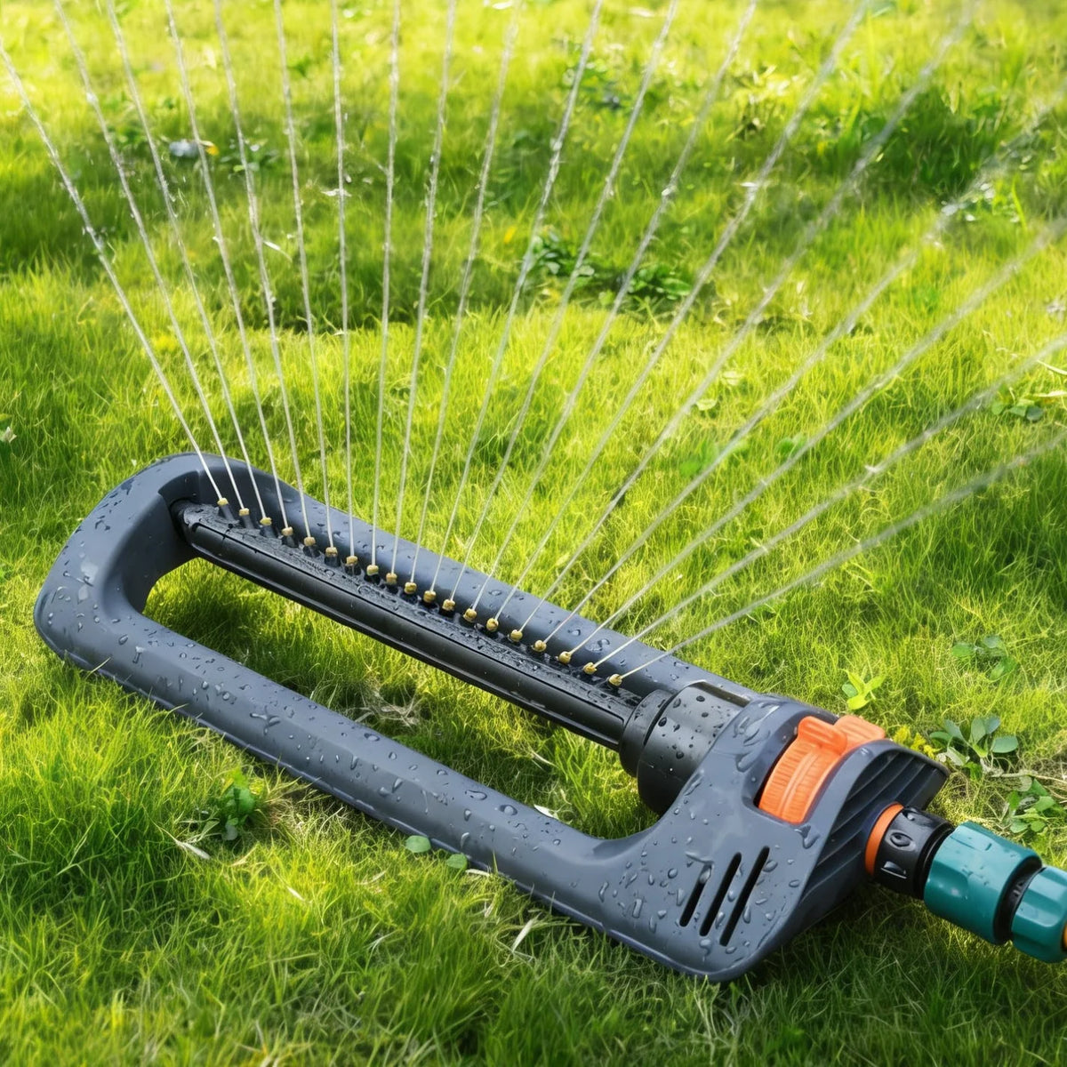 Oscillating Lawn Sprinkler 19-Hole Dual Spray Modes