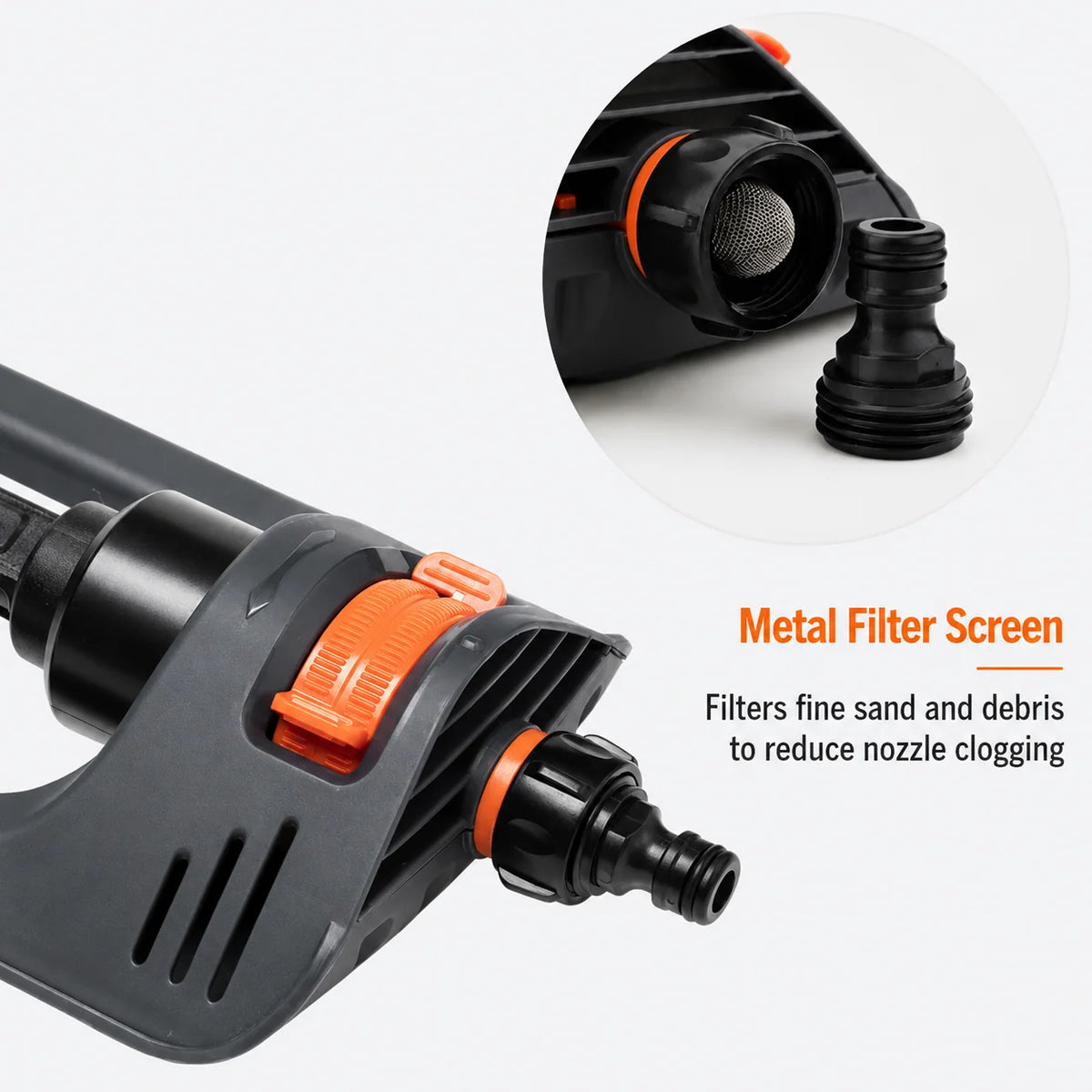 Oscillating Lawn Sprinkler 19-Hole Dual Spray Modes
