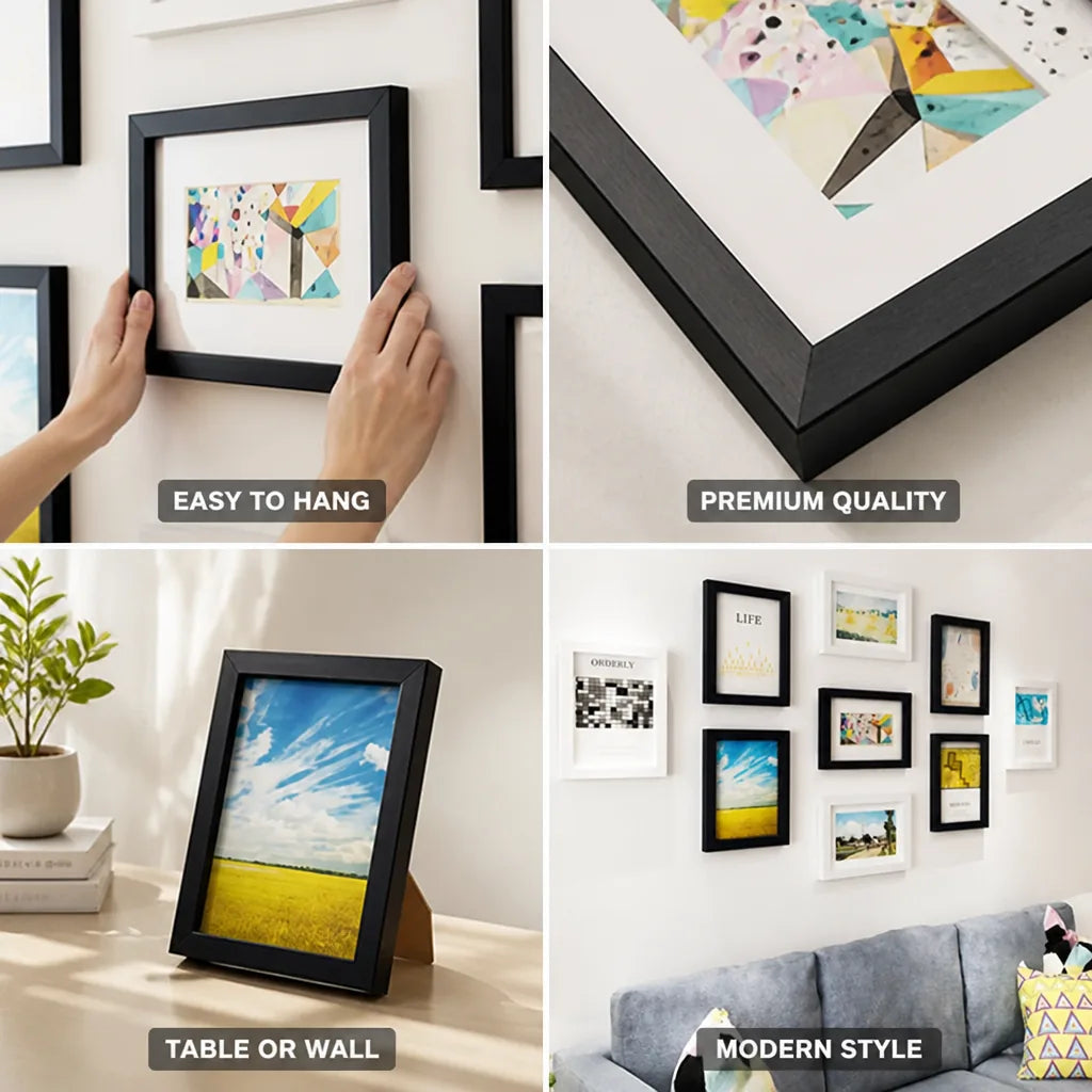 Photo Frame Gallery-Style Sleek Modern Wall & Table Display