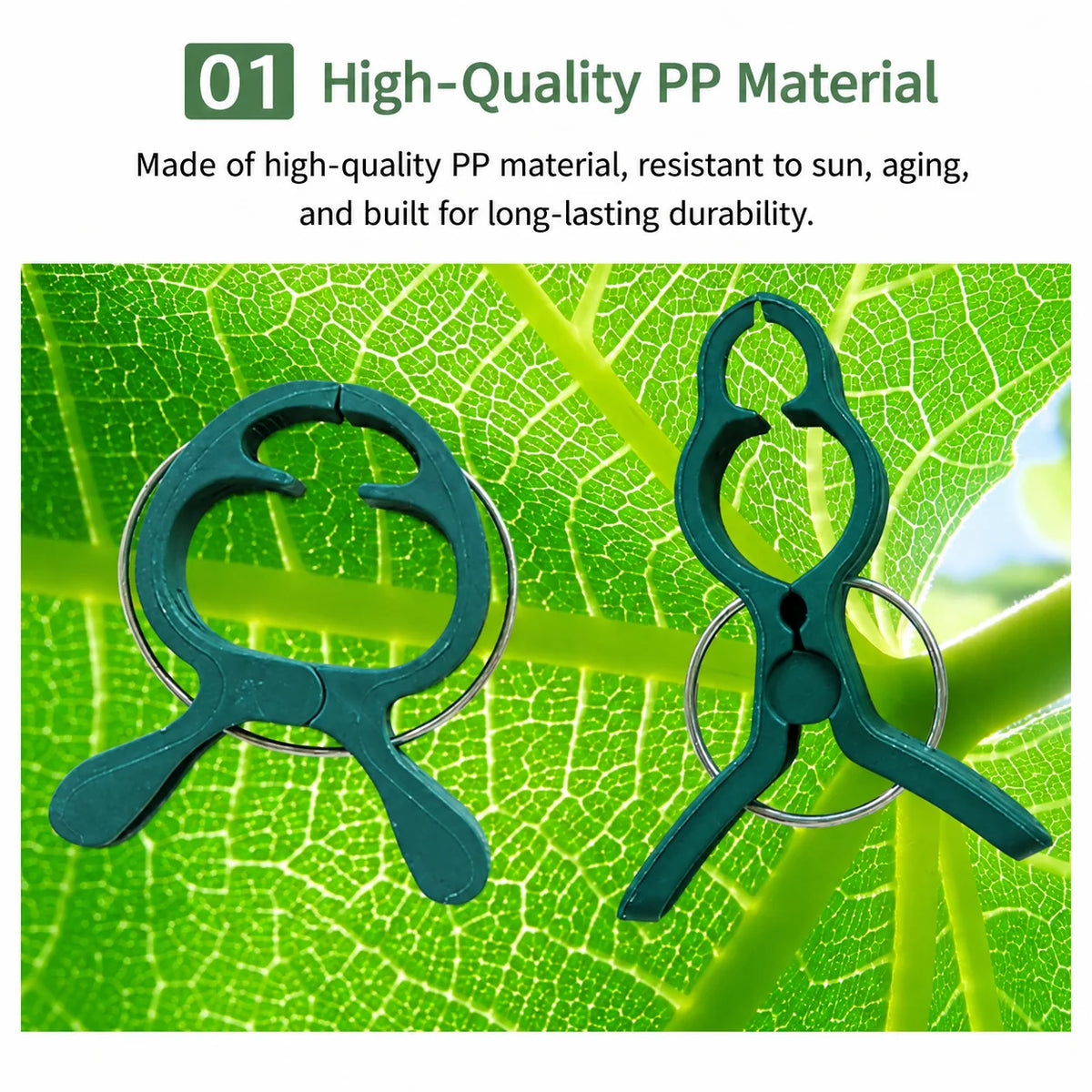 Plant Support Clips Flexible Grip Set of 20