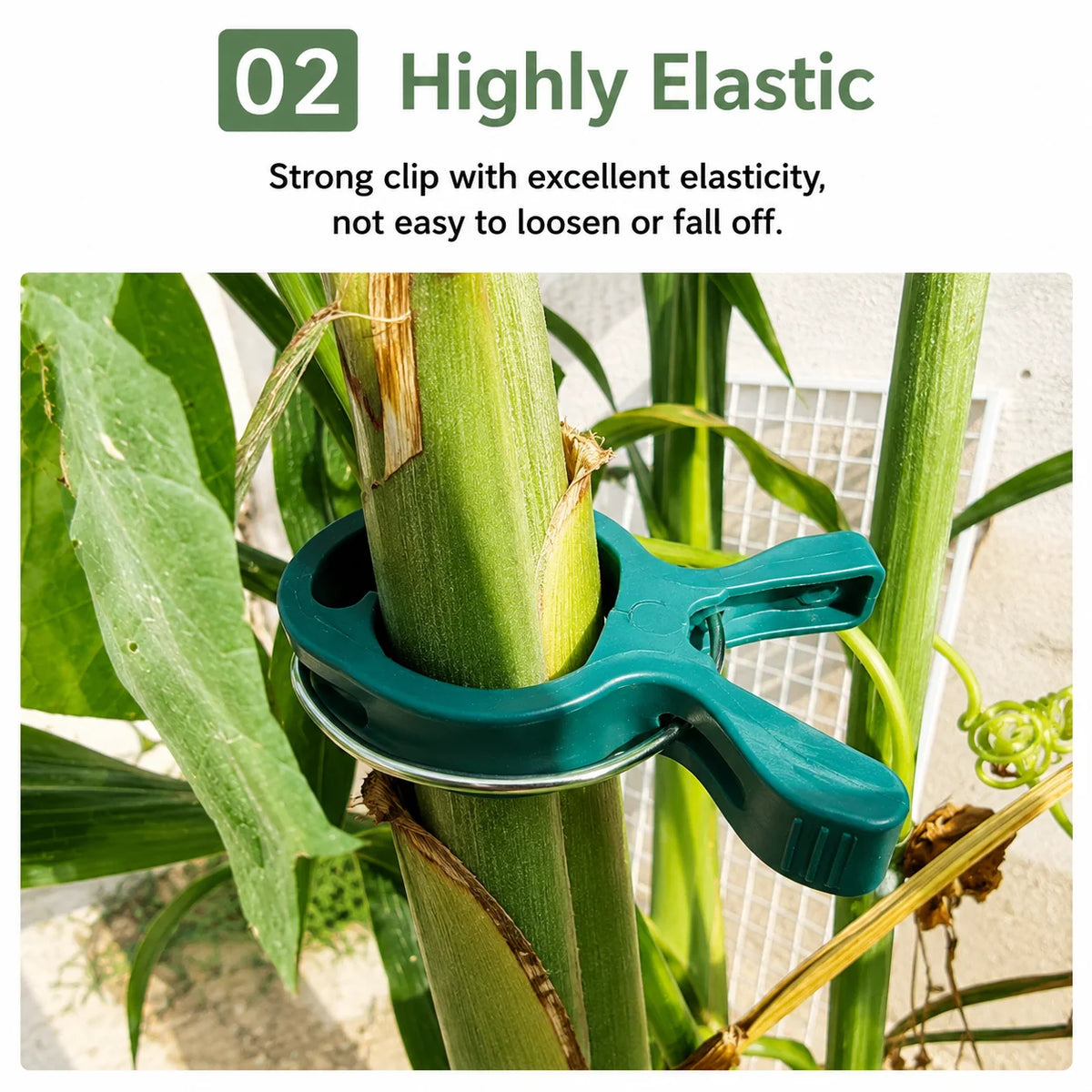 Plant Support Clips Flexible Grip Set of 20