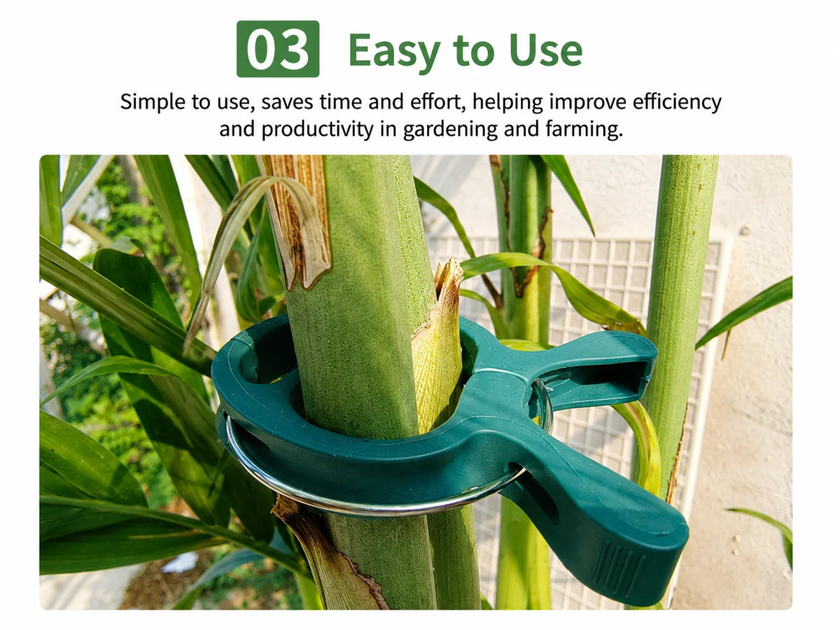 Plant Support Clips Flexible Grip Set of 20