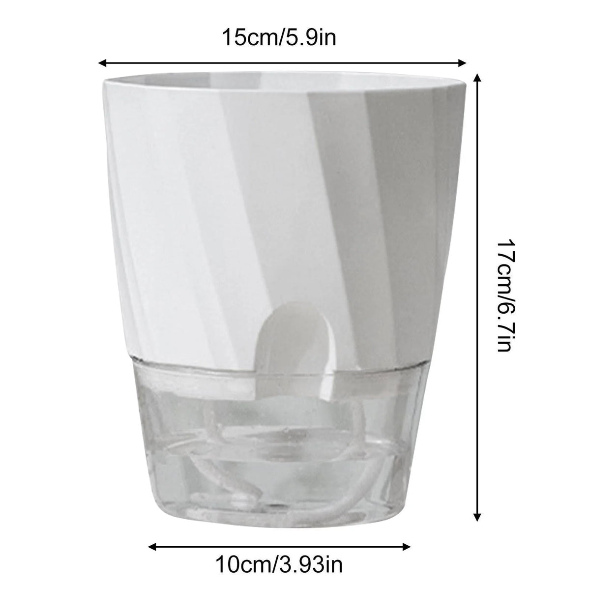 Planter Self-Watering With Built-In Reservoir
