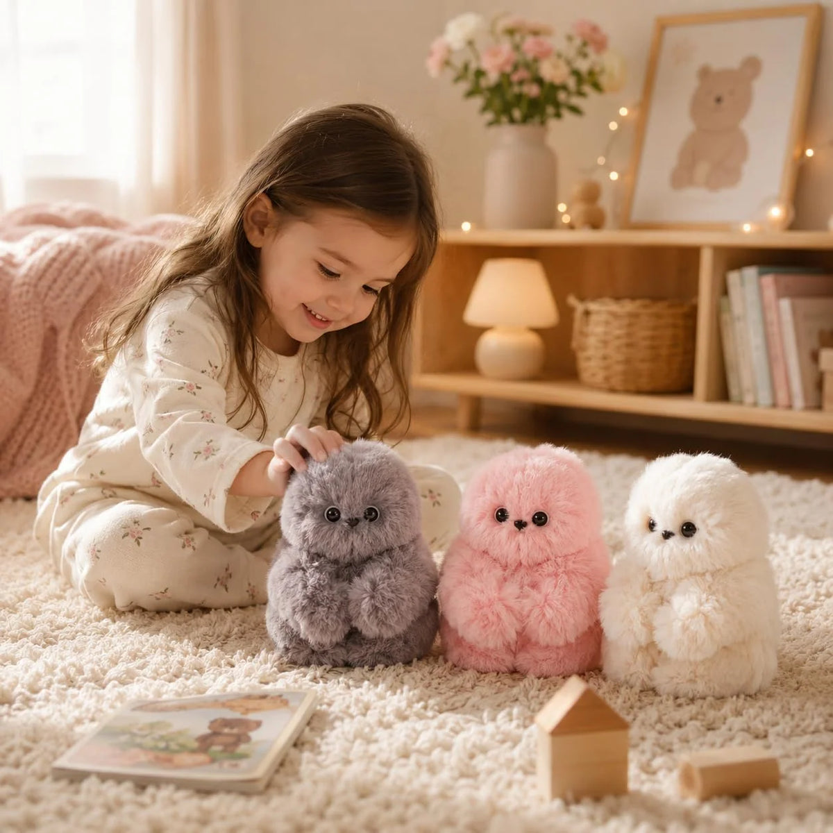 Plush Keychain Voice Recording Music Playback Automatic Head Turning