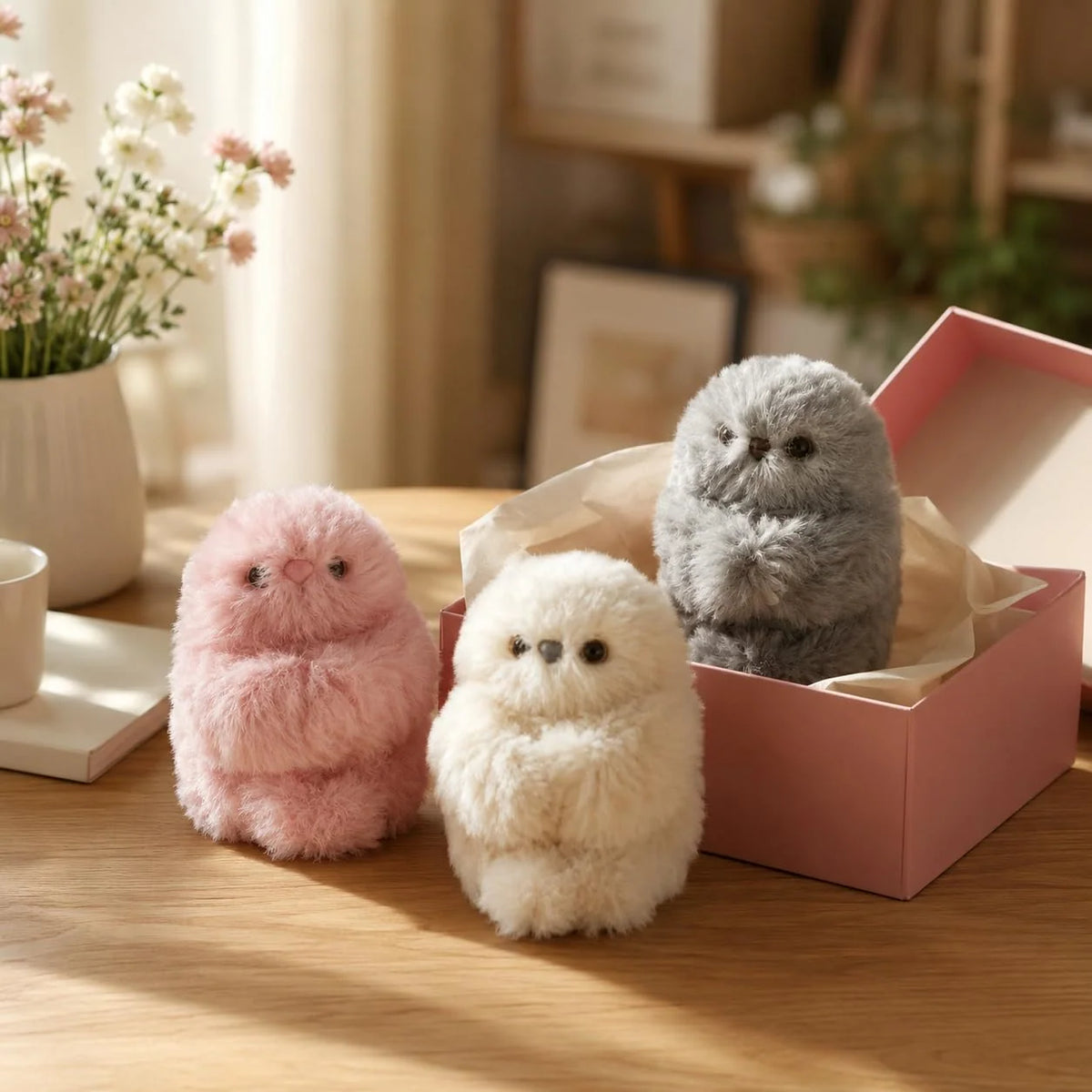 Plush Keychain Voice Recording Music Playback Automatic Head Turning
