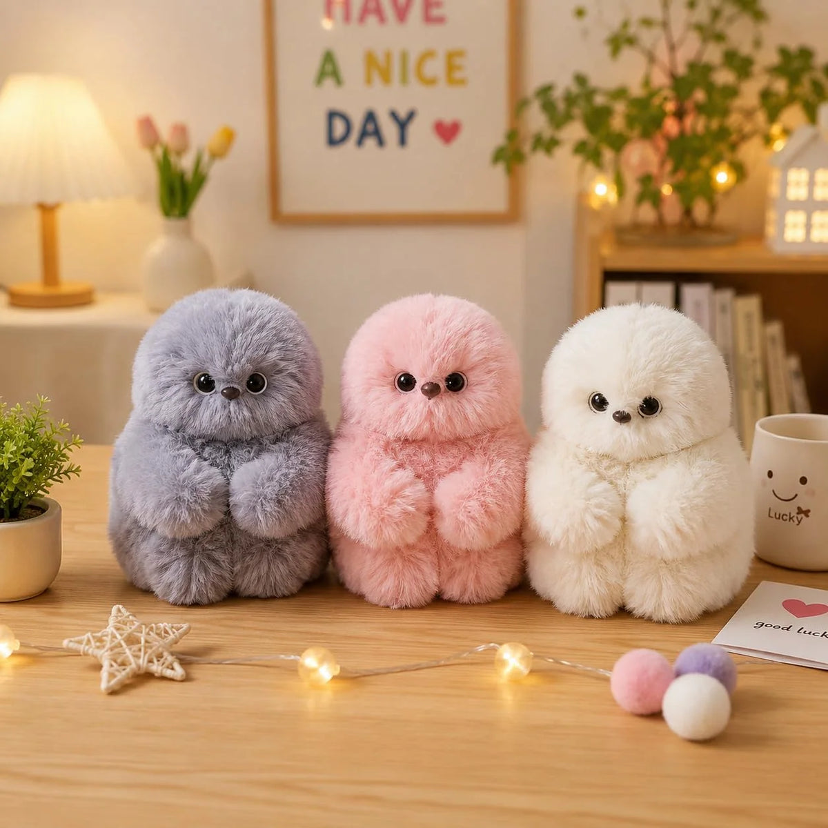 Plush Keychain Voice Recording Music Playback Automatic Head Turning