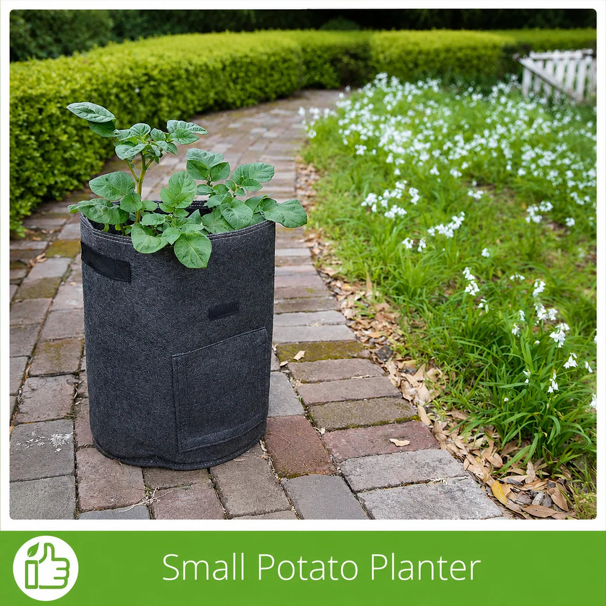 Potato Grow Bag Heavy-Duty Geofelt Side Access Flaps