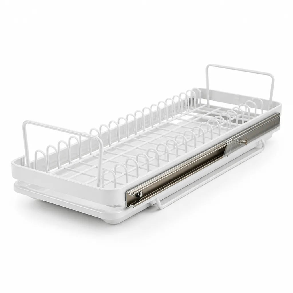 Pull-Out Dish Shelf Quiet Rails Plate & Bowl Organizer
