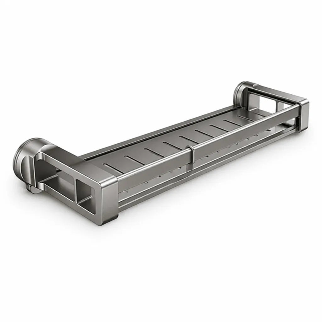 Pull-Out Wall Shelf No-Drill Adhesive Telescopic Space-Saving