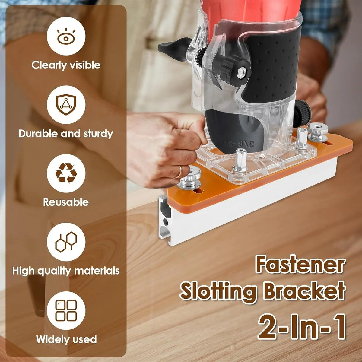 Router Base Plate Adjustable Aluminum Includes Router Bit