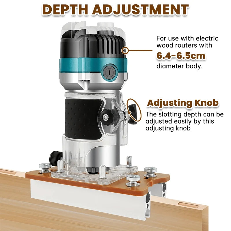 Router Base Plate Adjustable Aluminum Includes Router Bit