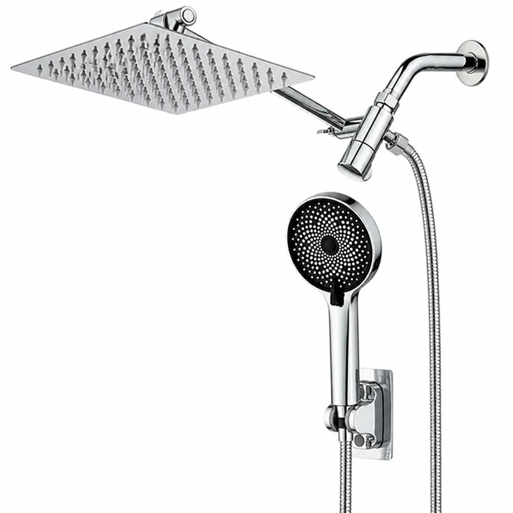 Shower System Rain Head & Handheld Temperature Control