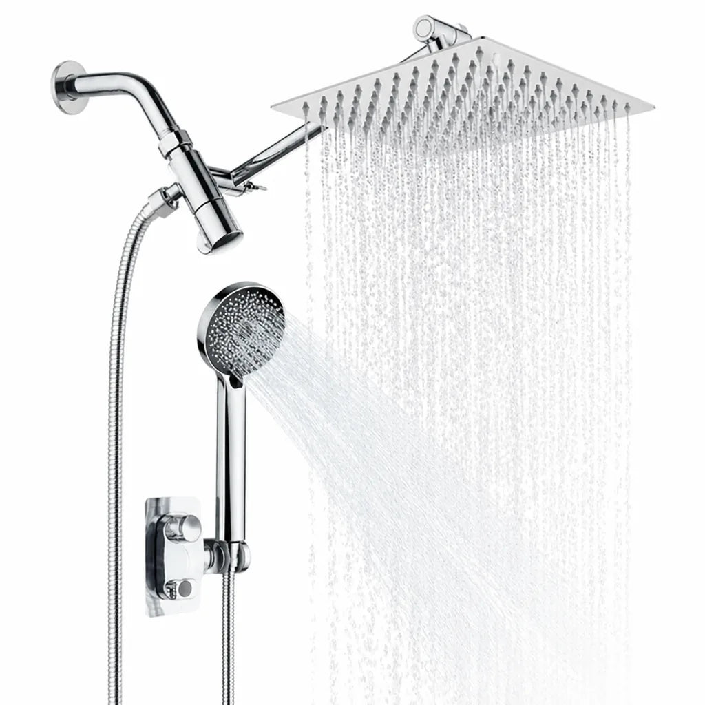 Shower System Rain Head & Handheld Temperature Control