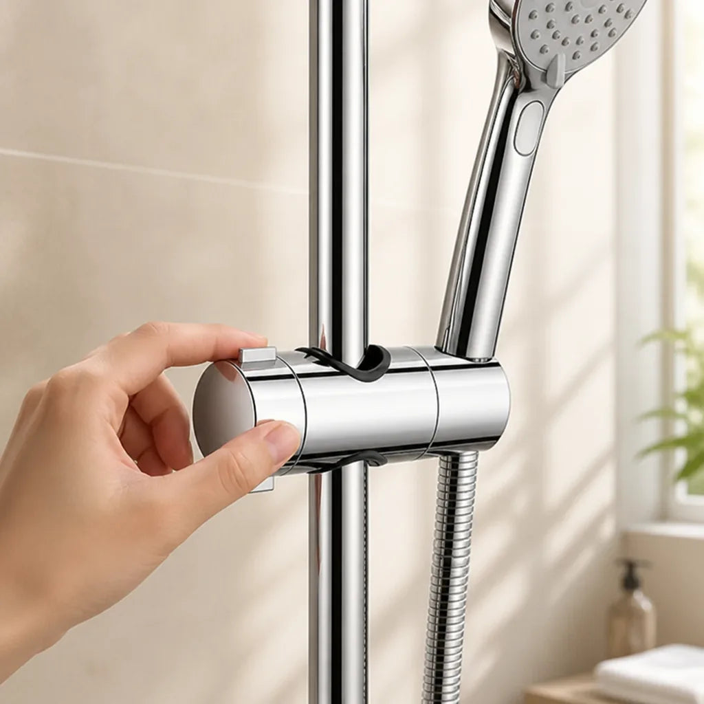 Showerhead Holder No-Drill Height-Adjustable Universal Fit