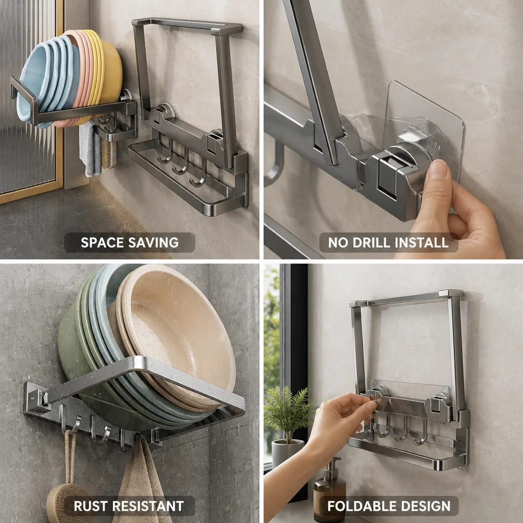 Sink Holder Foldable Aluminum Multi-Mount