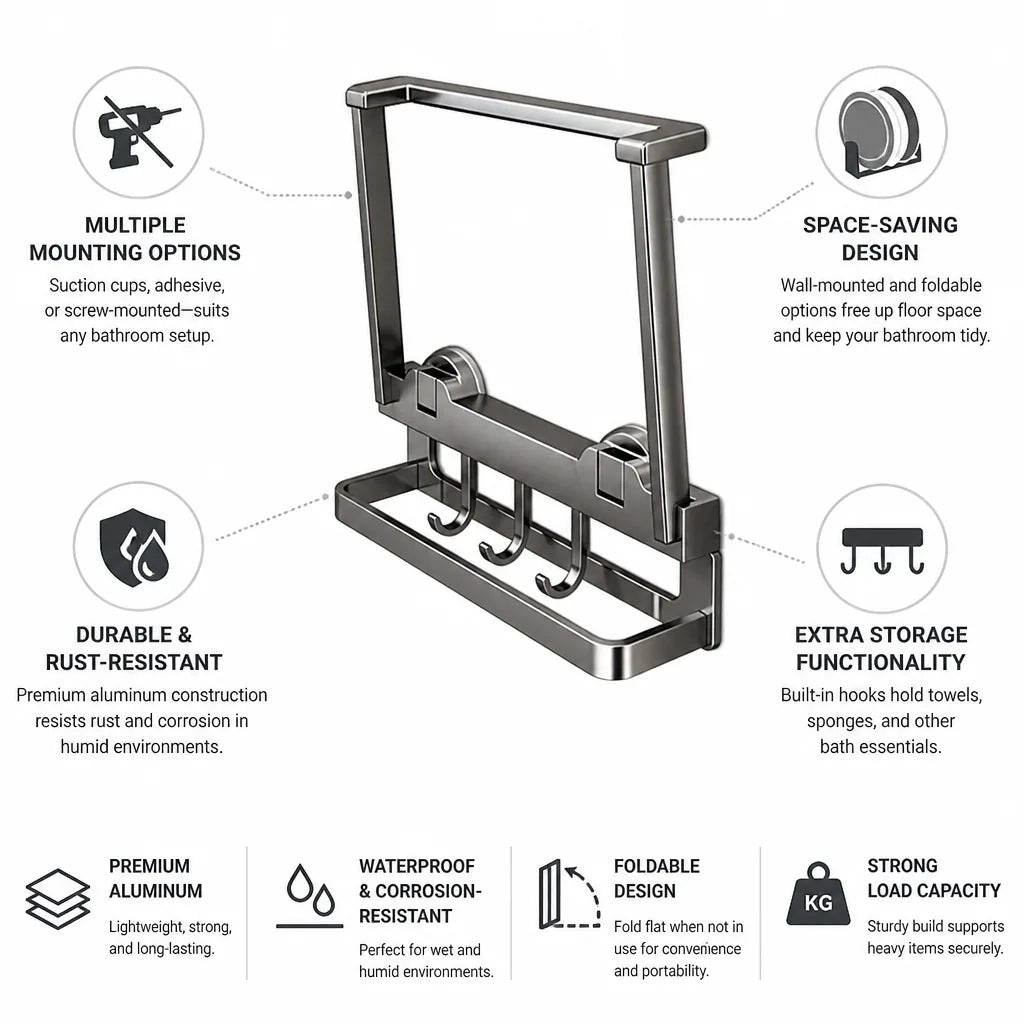 Sink Holder Foldable Aluminum Multi-Mount