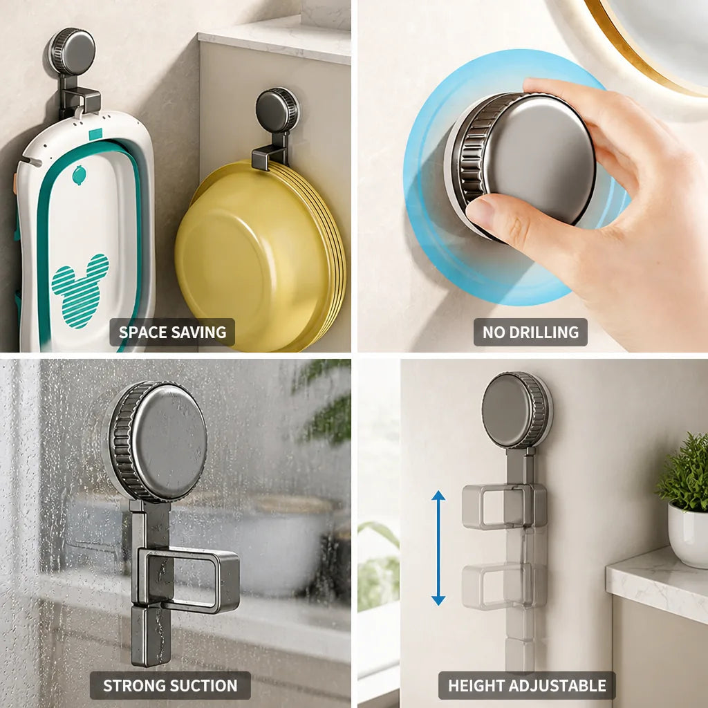 Sink Holder Suction Cup Height Adjustable No Drilling