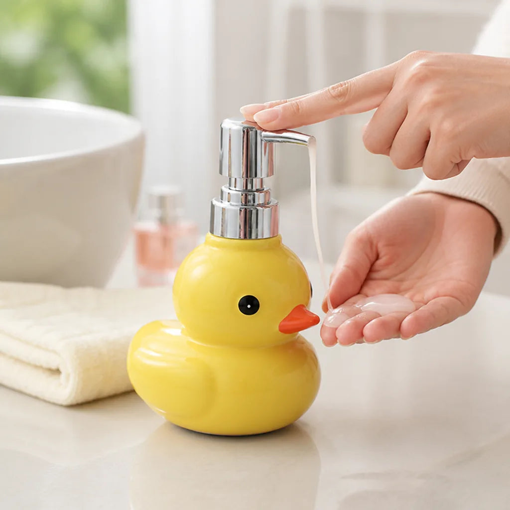 Soap Dispenser Ceramic One-Hand Pump Large Capacity