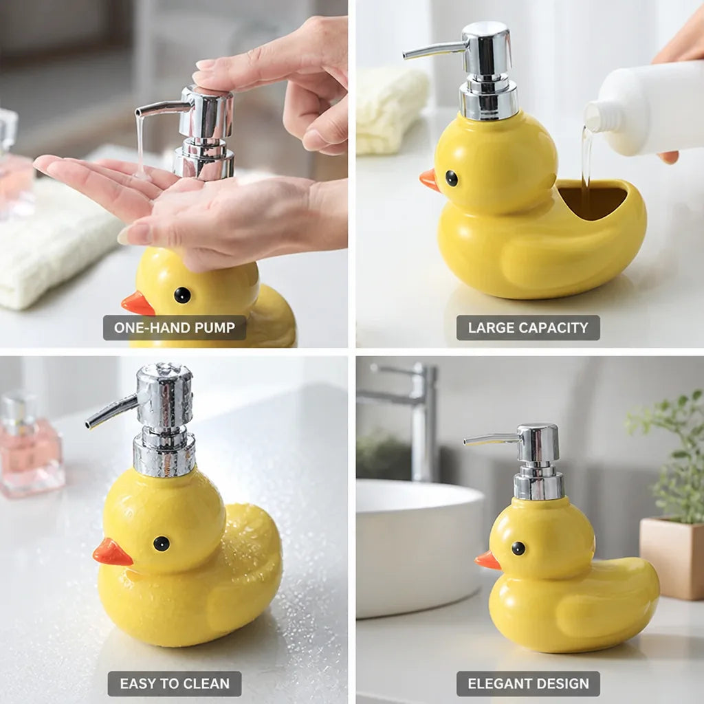 Soap Dispenser Ceramic One-Hand Pump Large Capacity