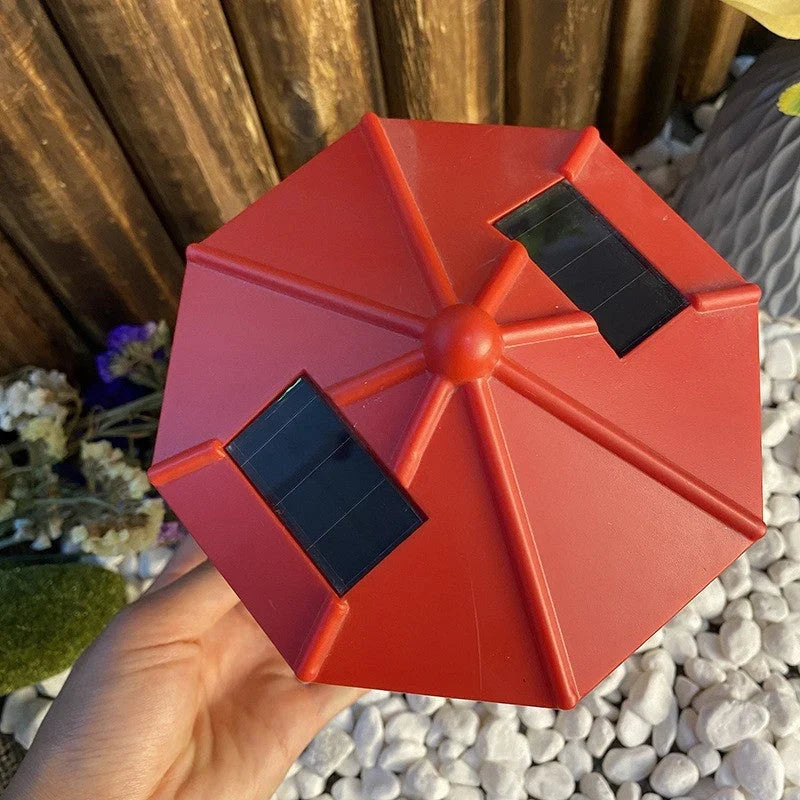 Solar Garden Light Rotating Beacon Automatic Dusk Activation