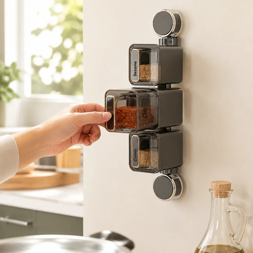 Spice Organizer Rotating Suction Cup Mount