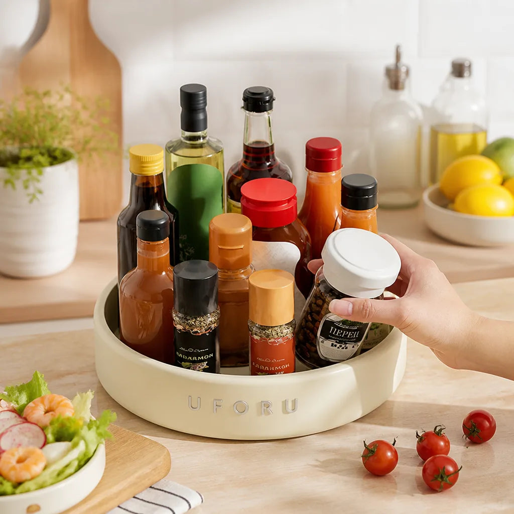 Spice Rack 360° Rotating Space Saving