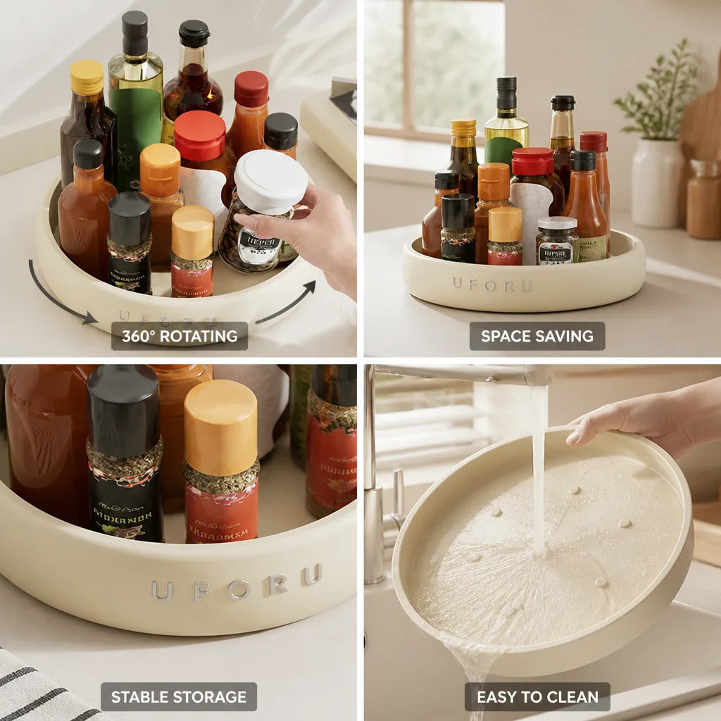 Spice Rack 360° Rotating Space Saving