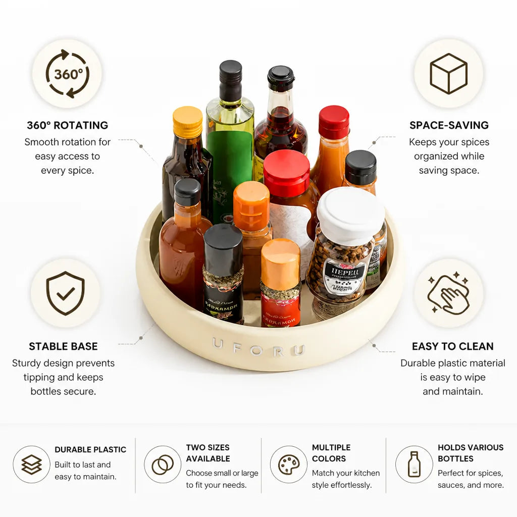 Spice Rack 360° Rotating Space Saving
