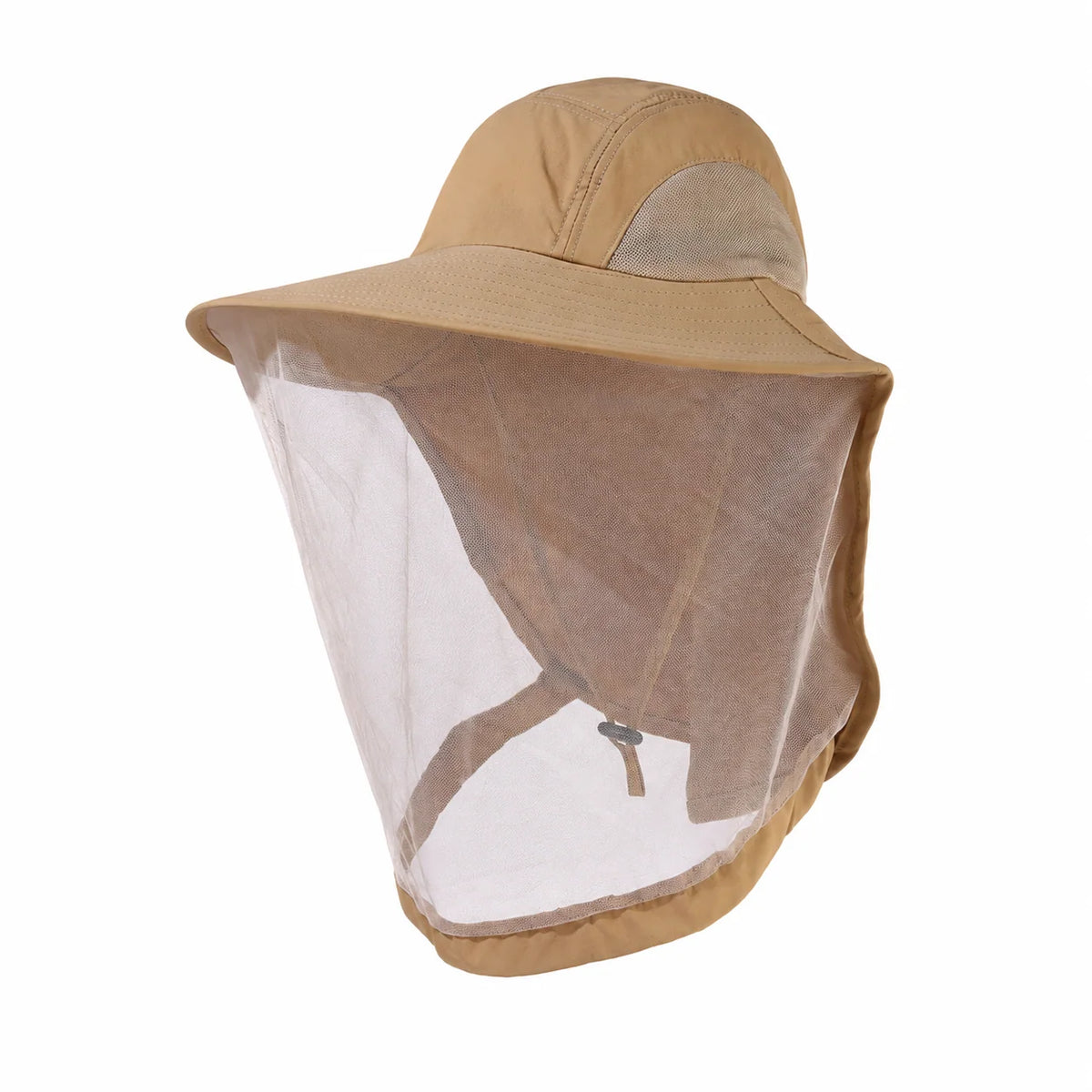 Sun Hat Wide Brim Breathable Mesh Face & Neck Cover Foldable Adjustable Fit