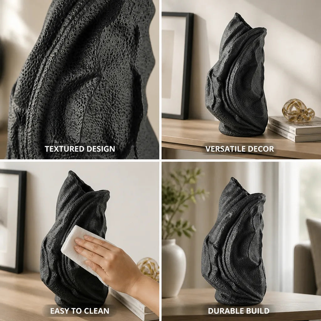 Tabletop Sculpture Abstract & Textured Wipe-Clean