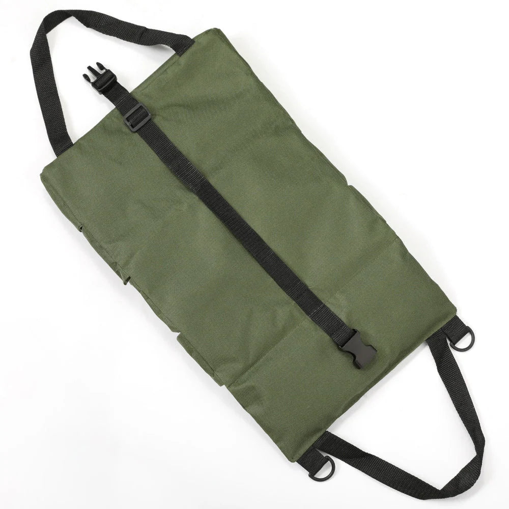 Tool Organizer Bag Canvas Roll-Up Design 5 Zippered Pockets