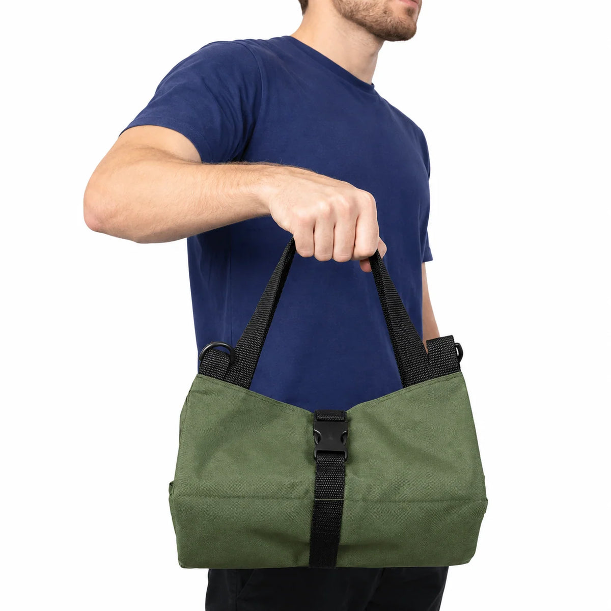 Tool Organizer Bag Canvas Roll-Up Design 5 Zippered Pockets