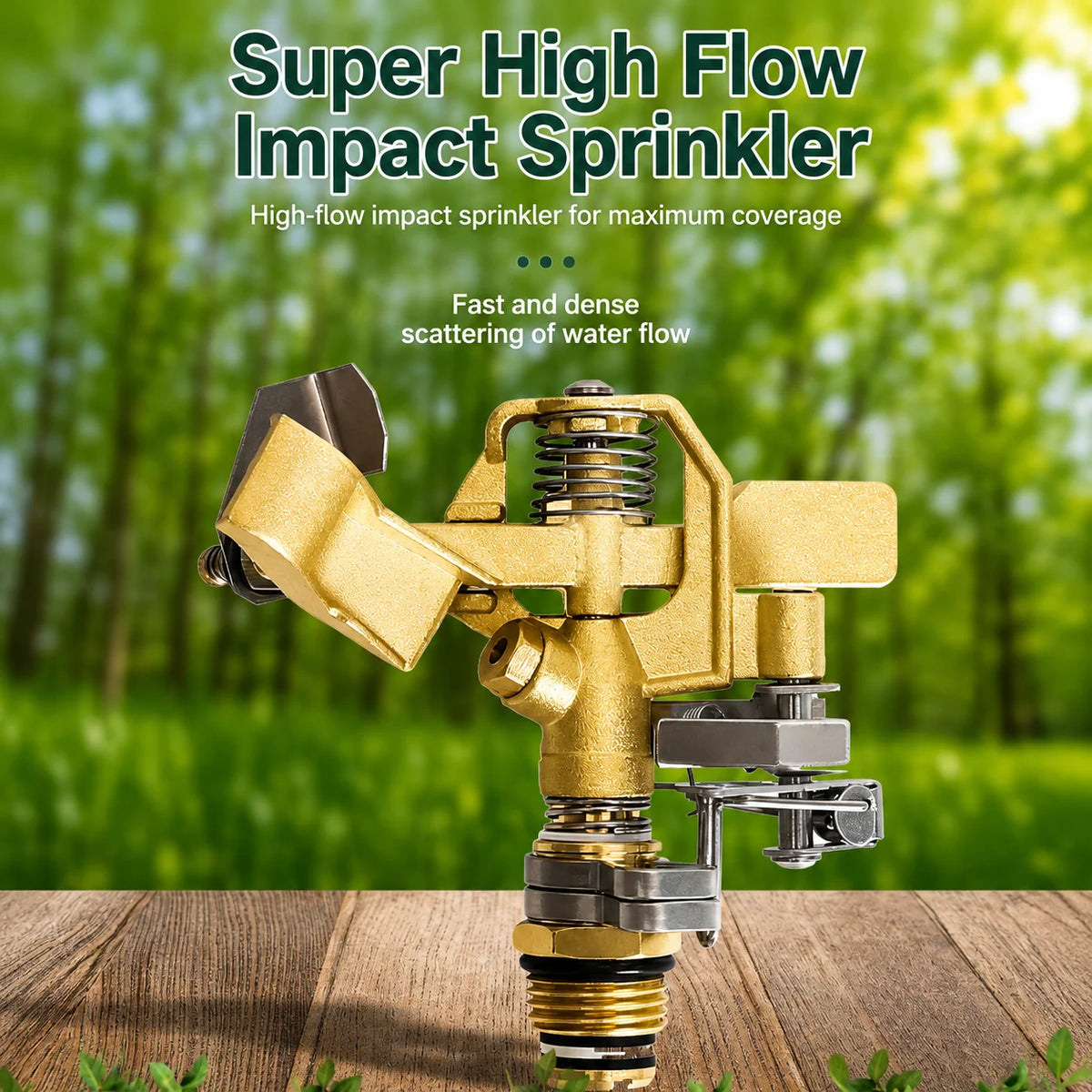 Tripod Sprinkler 360° Rotating Brass Head Foldable Tripod