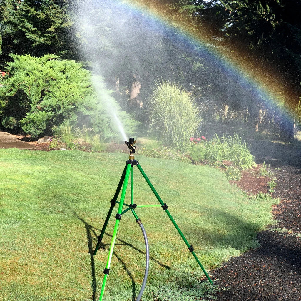 Tripod Sprinkler 360° Rotating Brass Head Foldable Tripod