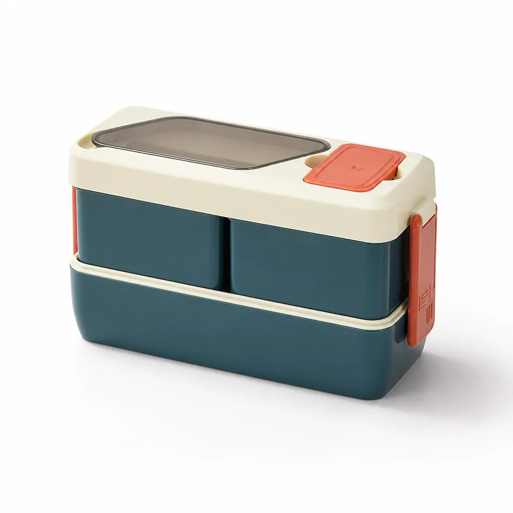 Two-Tier Lunch Box Leak-Proof BPA-Free Microwave & Dishwasher Safe