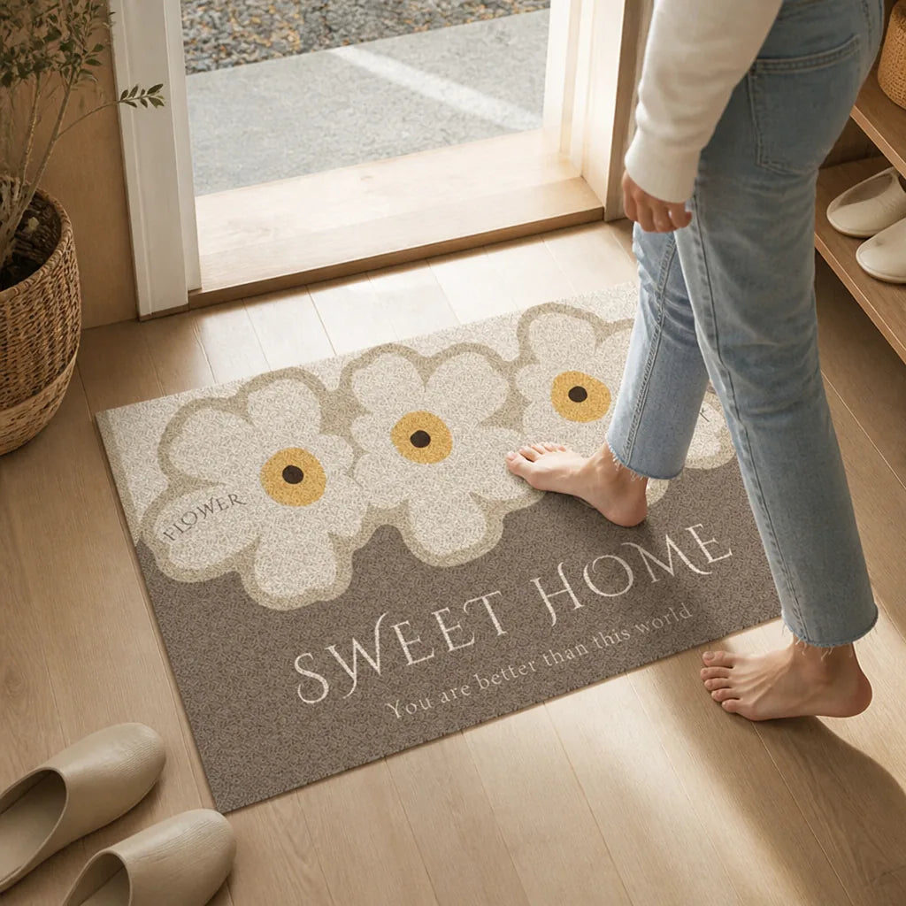 Absorbent, Dirt-Trapping, Non-Slip Indoor Door Mat