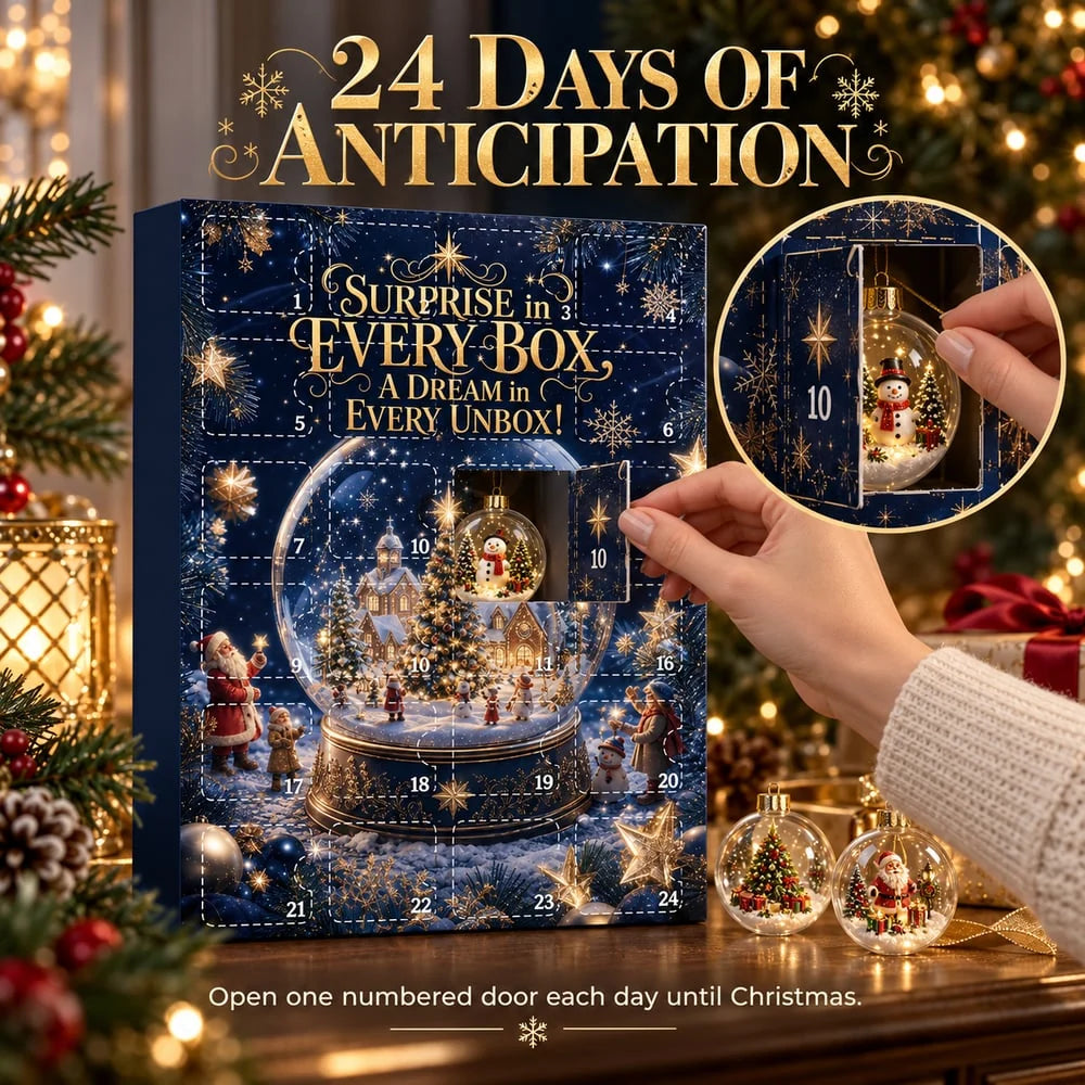 Advent Calendar Christmas Baubles Set of 24