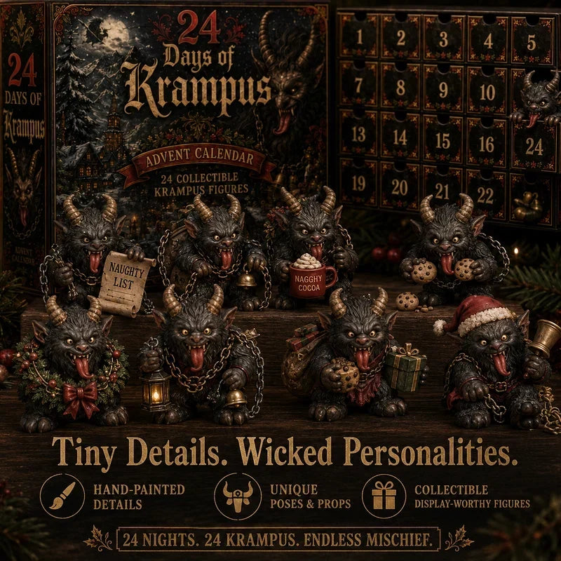Advent Calendar Gothic Krampus Design 24-Day Countdown